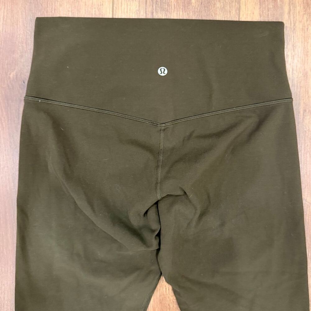Lululemon Align Crop Leggings 21" Dark Olive Green size 10 - Picture 6 of 8